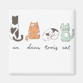 Funny Niedlich French Cat Magnet (Vorne)