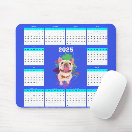 Funny Niedlich Frenchie Dog Calendar Mousepad (Mit Mouse)