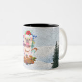 Funny Niedlich Frenchie Dog Yappy Weihnachten Zweifarbige Tasse (VorderseiteRechts)