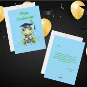 Funny Niedlich Frog Abschluss Grußkarte Feiertagskarte