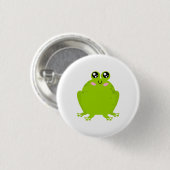 Funny Niedlich Frog Button (Vorne & Hinten)