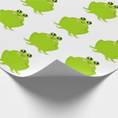 Funny Niedlich Frog Geschenkpapier (Ecke)