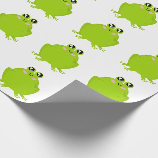 Funny Niedlich Frog Geschenkpapier (Ecke)