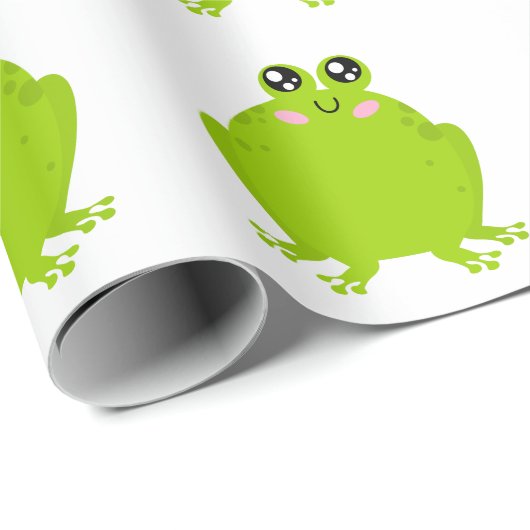 Funny Niedlich Frog Geschenkpapier (Rolleneckpunkt)