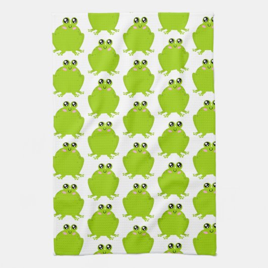 Funny Niedlich Frog Geschirrtuch (Vertikal)