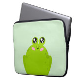 Funny Niedlich Frog Laptopschutzhülle (Vorderseite Links)