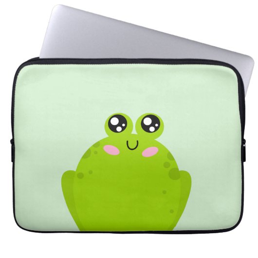 Funny Niedlich Frog Laptopschutzhülle (Vorderseite)