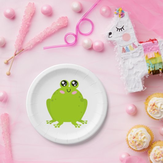 Funny Niedlich Frog Pappteller (Party)