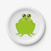 Funny Niedlich Frog Pappteller (Vorderseite)