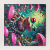 Funny Niedlich Frog Sitting Jigsaw Puzzle (Horizontal)