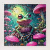 Funny Niedlich Frog Sitting Jigsaw Puzzle (Vertikal)