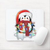 Funny Niedlich Frohe Weihnachts-Penguin Kostüm Mousepad (Mit Mouse)