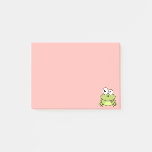 Funny niedlich Frosch Cartoon Kids Post-it Klebezettel (Vorderseite)