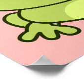 Funny niedlich Frosch Cartoon Kinderzimmer Poster (Ecke)
