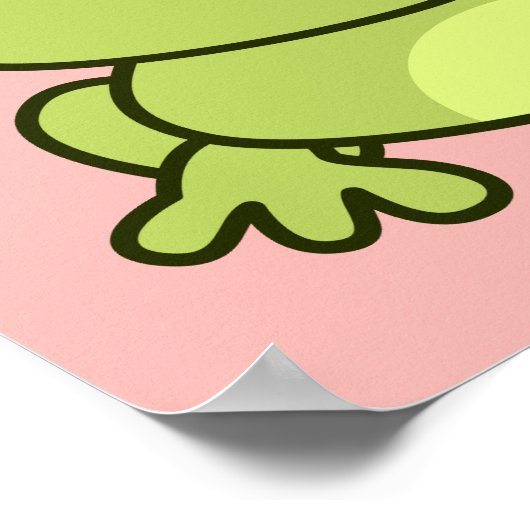 Funny niedlich Frosch Cartoon Kinderzimmer Poster (Ecke)