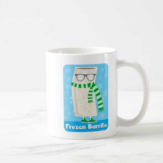 Funny Niedlich Frozen Burrito Karikatur 2-seitig Kaffeetasse (Rechts)