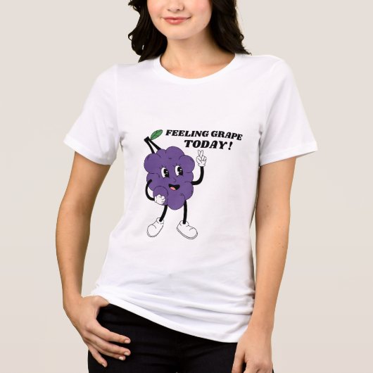 Funny Niedlich Fruit Grape Pun Tri-Blend Shirt (Vorderseite)