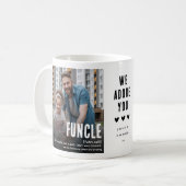 Funny Niedlich FUNCLE 2 Foto Weihnachten Kaffeetasse (Vorderseite Links)