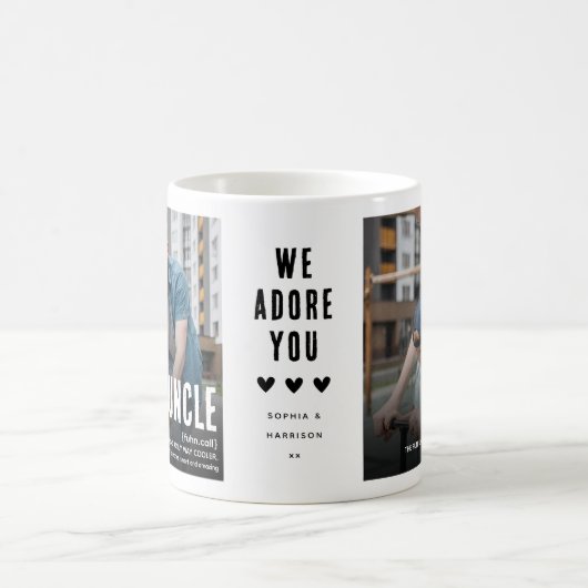 Funny Niedlich FUNCLE 2 Foto Weihnachten Kaffeetasse (Mittel)