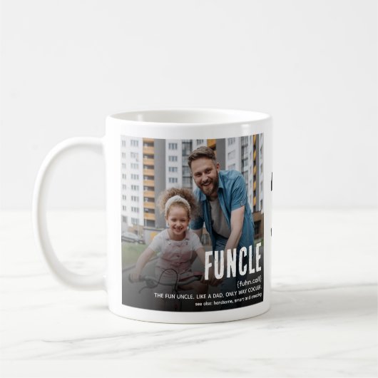 Funny Niedlich FUNCLE 2 Foto Weihnachten Kaffeetasse (Links)