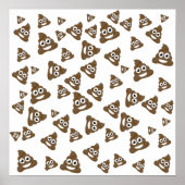 Funny Niedlich Gekackt Emoji Pattern Poster (Vorne)