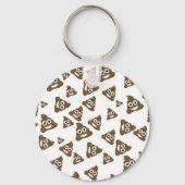 Funny Niedlich Gekackt Emoji Pattern Schlüsselanhänger (Vorderseite)