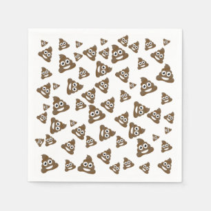Funny Niedlich Gekackt Emoji Pattern Serviette