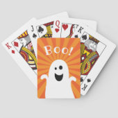 Funny Niedlich Ghost Boo Spooky Spaß glücklich Hal Spielkarten (Rückseite)