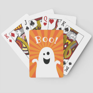 Funny Niedlich Ghost Boo Spooky Spaß glücklich Hal Spielkarten