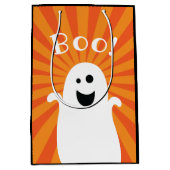 Funny Niedlich Ghost Boo Spuk Happy Halloween Part Mittlere Geschenktüte (Vorderseite)