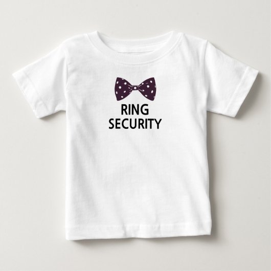 Funny Niedlich Gift Ring Security Krawatte schwarz Baby T-shirt (Vorderseite)