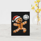 Funny Niedlich Gingerbread Mann Volleyball Christm Karte (Gelbe Blume)