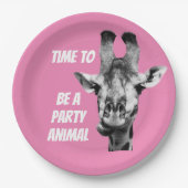 Funny Niedlich Giraffe Design Paper Plate Pappteller (Vorderseite)