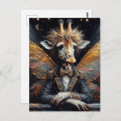 Funny Niedlich Giraffe Fairy Postkarte (Vorne/Hinten)