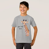Funny Niedlich Giraffe Personalisiert T-Shirt (Vorne ganz)