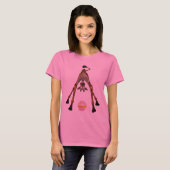 Funny Niedlich Giraffe und Cupcake T-Shirt (Vorne ganz)