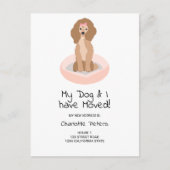 Funny niedlich Girl Poodle Hundsmarine bewegt Ankündigungspostkarte (Vorderseite)