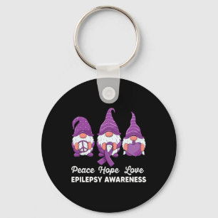 Funny Niedlich Gnomes Peace Hope Liebe Epilepsy Aw Schlüsselanhänger