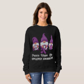 Funny niedlich Gnomes Peace hope Liebe epilepsy Aw Sweatshirt (Vorne ganz)