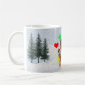 Funny, Niedlich Golden Retriever Dog Weihnachten Kaffeetasse (Links)