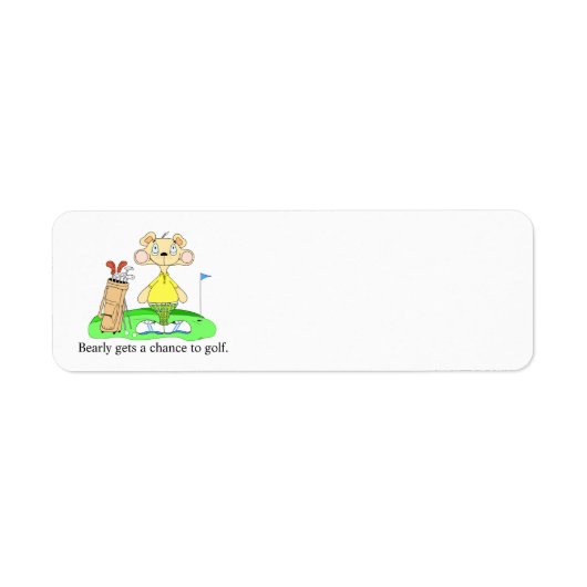Funny Niedlich Golf Address Labels (Vorne)