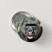 FUNNY NIEDLICH GORILLA BUTTON (Vorne & Hinten)