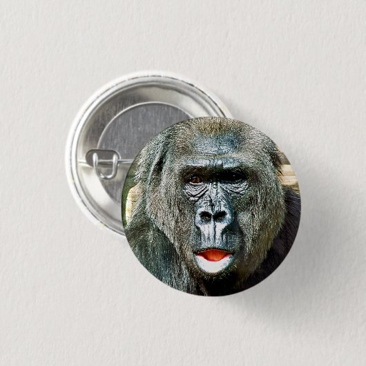 FUNNY NIEDLICH GORILLA BUTTON (Vorne & Hinten)