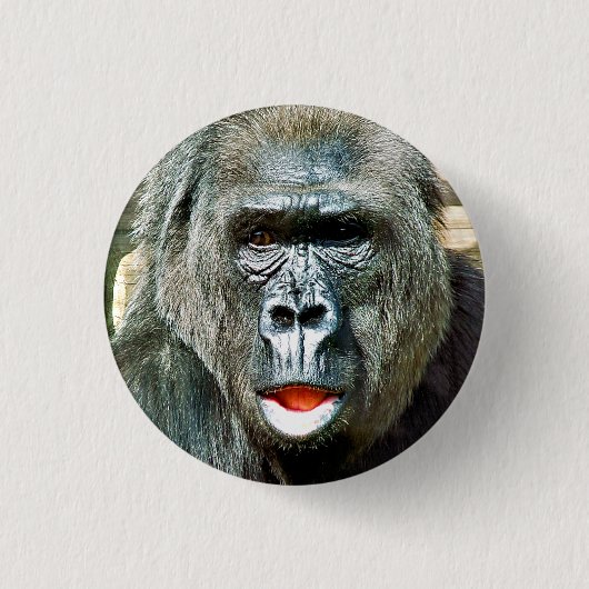 FUNNY NIEDLICH GORILLA BUTTON (Vorderseite)