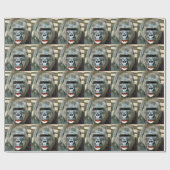 FUNNY NIEDLICH GORILLA GESCHENKPAPIER (Flach)