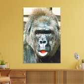 FUNNY NIEDLICH GORILLA LEINWANDDRUCK (Insitu (Wohnzimmer))