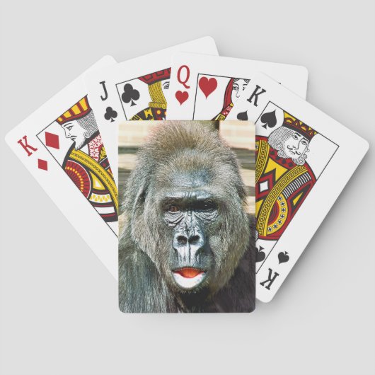 FUNNY NIEDLICH GORILLA SPIELKARTEN (Rückseite)
