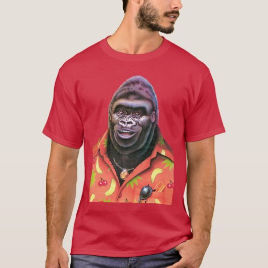 Funny niedlich Gorilla T Shirt Design. (Vorderseite)