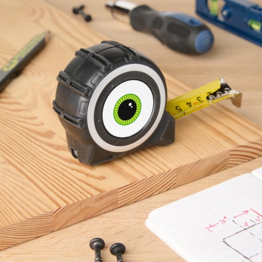 Funny Niedlich Green Eyeball Maßband (Holzbau)