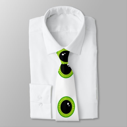 Funny Niedlich Green Eyeballs Krawatte (Gebunden)